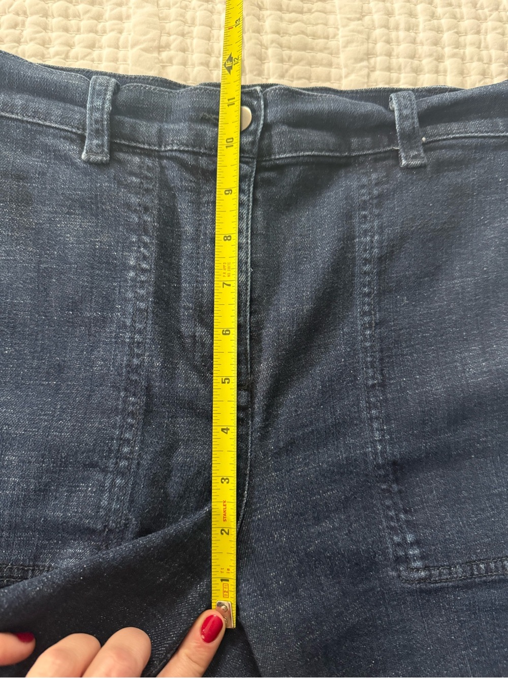 Eileen Fisher Lantern Jeans Dark Navy - Picture 6 of 9